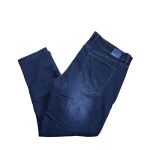 Mugsy Jeans Mens 42x27.5 Blue Fultons Stretch Tapered Leg Denim Hemmed